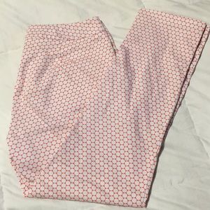 Tribal white/orange circles pants